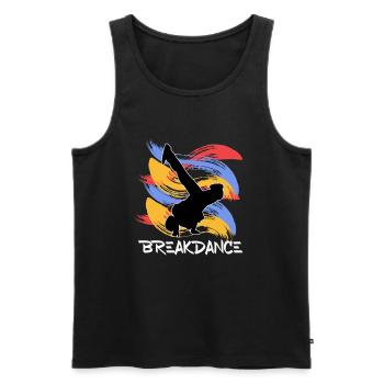Breakdancing - Männer Premium Bio Tank Top - Schwarz - Vorne - Michal (187cm)