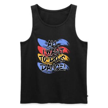 Breakdancing - Männer Premium Bio Tank Top - Schwarz - Vorne - Michal (187cm)