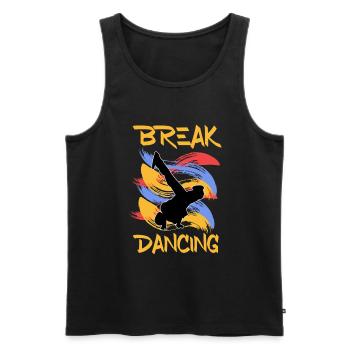 Breakdancing - Männer Premium Bio Tank Top - Schwarz - Vorne - Michal (187cm)