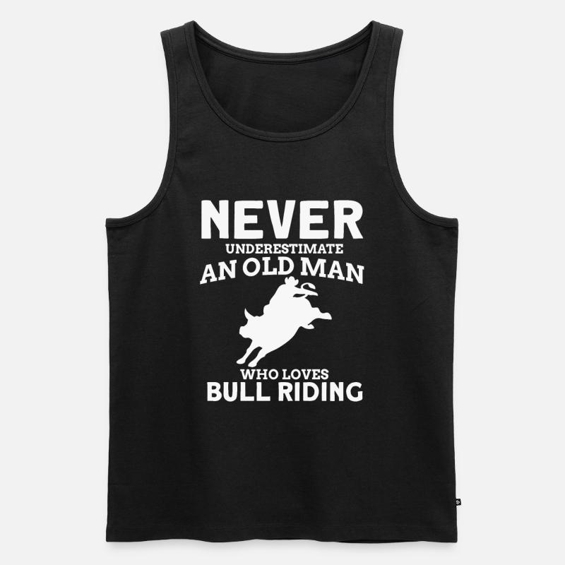 Rodeo - Männer Premium Bio Tank Top - Schwarz