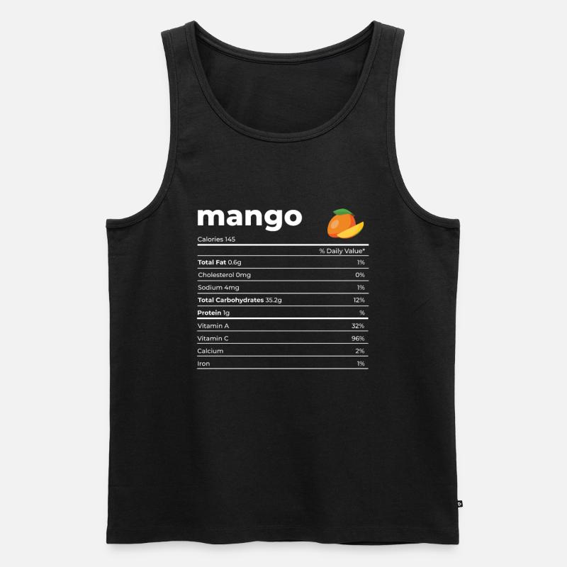 Nutrion Fakten Mango - Männer Premium Bio Tank Top - Schwarz
