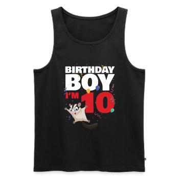 Birthday girl in 11 Sugar Glider - Men's Premium Organic Tank Top - black - Front - AI Model Male 178 light (178cm)