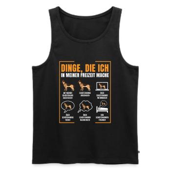 Schäferhund - Männer Premium Bio Tank Top - Schwarz - Vorne - Michal (187cm)
