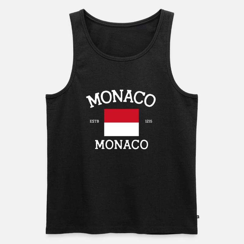 Monaco - Männer Premium Bio Tank Top - Schwarz