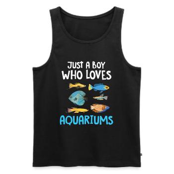Aquarium - Men's Premium Organic Tank Top - black - Front - Michal (187cm)