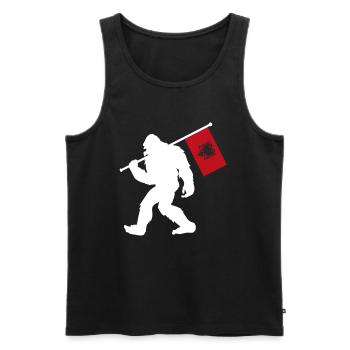 Albania Bigfoot - Men's Premium Organic Tank Top - black - Front - Michal (187cm)