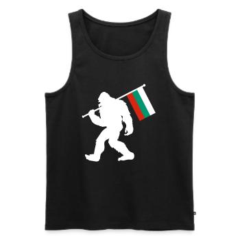 Bulgaria Bigfoot - Men's Premium Organic Tank Top - black - Front - Michal (187cm)