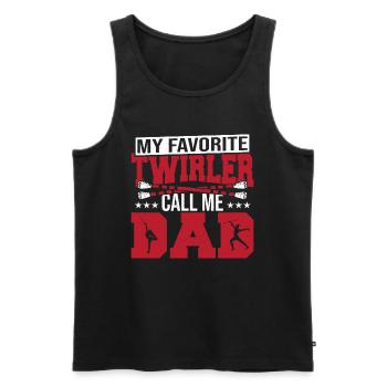 Baton Twirling Baton Twirler Gift - Men's Premium Organic Tank Top - black - Front - AI Model Male 178 light (178cm)