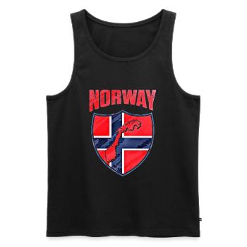 Norvège - Débardeur bio Premium Homme - noir - Devant - Michal (187cm)