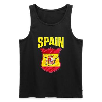Espagne - Débardeur bio Premium Homme - noir - Devant - Michal (187cm)