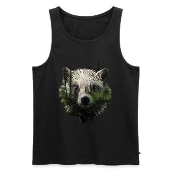 Porcupine - Men's Premium Organic Tank Top - black - Front - Michal (187cm)