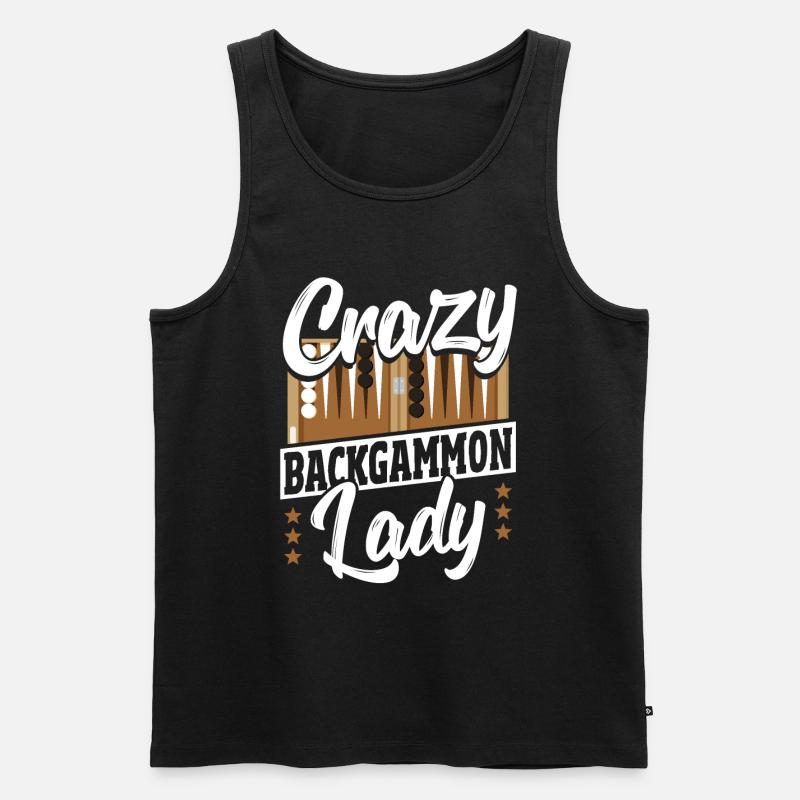 Backgammon - Männer Premium Bio Tank Top - Schwarz
