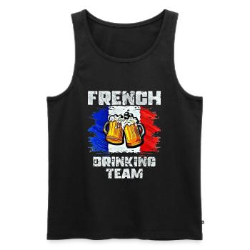 Équipe de France de Boisson - Débardeur bio Premium Homme - noir - Devant - Michal (187cm)