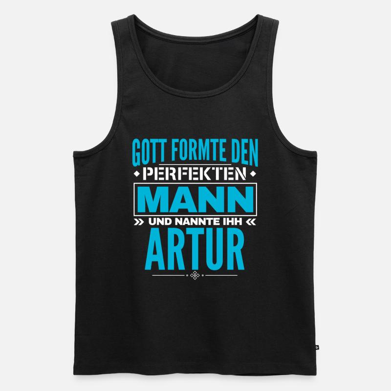 Artur Name Design - Männer Premium Bio Tank Top - Schwarz