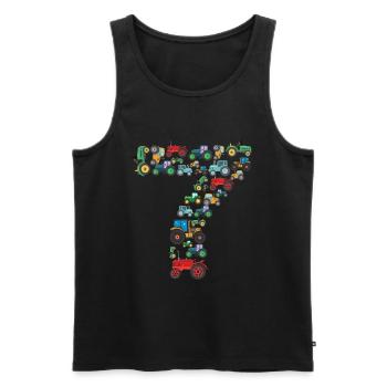 Tractor Lover Funny Tractor Gift - Men's Premium Organic Tank Top - black - Front - Michal (187cm)