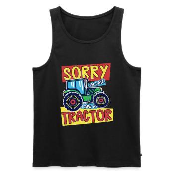 Tractor Lover Funny Tractor Gift - Men's Premium Organic Tank Top - black - Front - Michal (187cm)