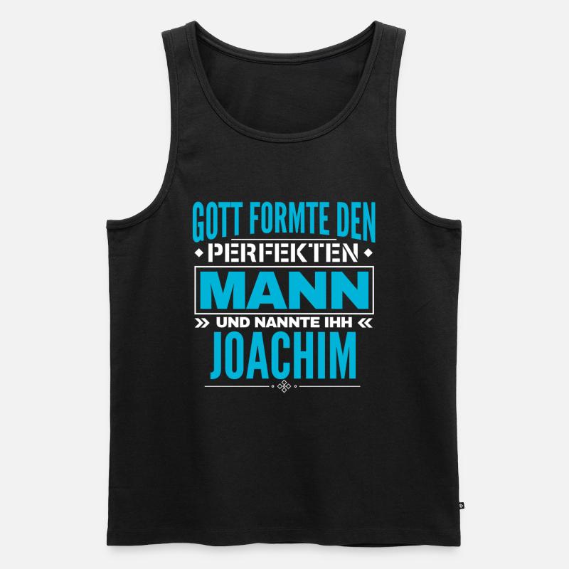 Joachim Name Design - Männer Premium Bio Tank Top - Schwarz