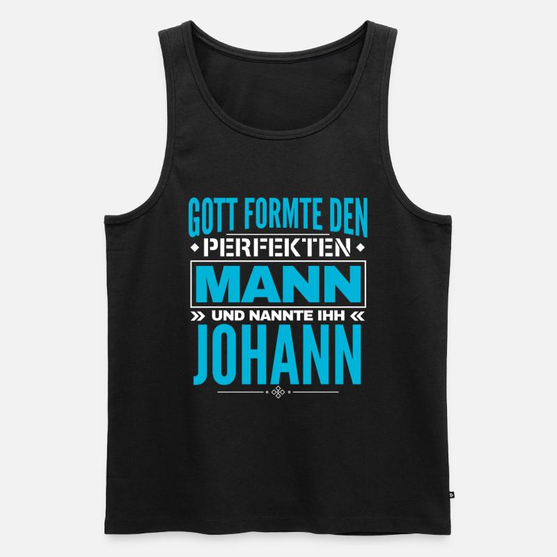 Johann Name Design - Männer Premium Bio Tank Top - Schwarz