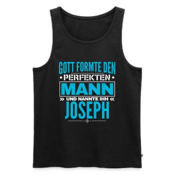 Joseph Name Design - Männer Premium Bio Tank Top - Schwarz - Vorne - Michal (187cm)