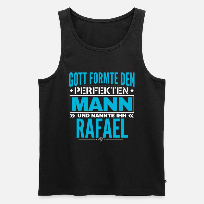 Rafael Name Design - Männer Premium Bio Tank Top - Schwarz
