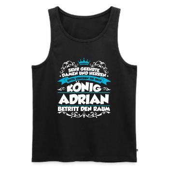 Adrian Name Design - Männer Premium Bio Tank Top - Schwarz - Vorne - AI Model Male 178 light (178cm)