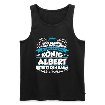 Albert Name Design - Männer Premium Bio Tank Top - Schwarz - Vorne - Michal (187cm)