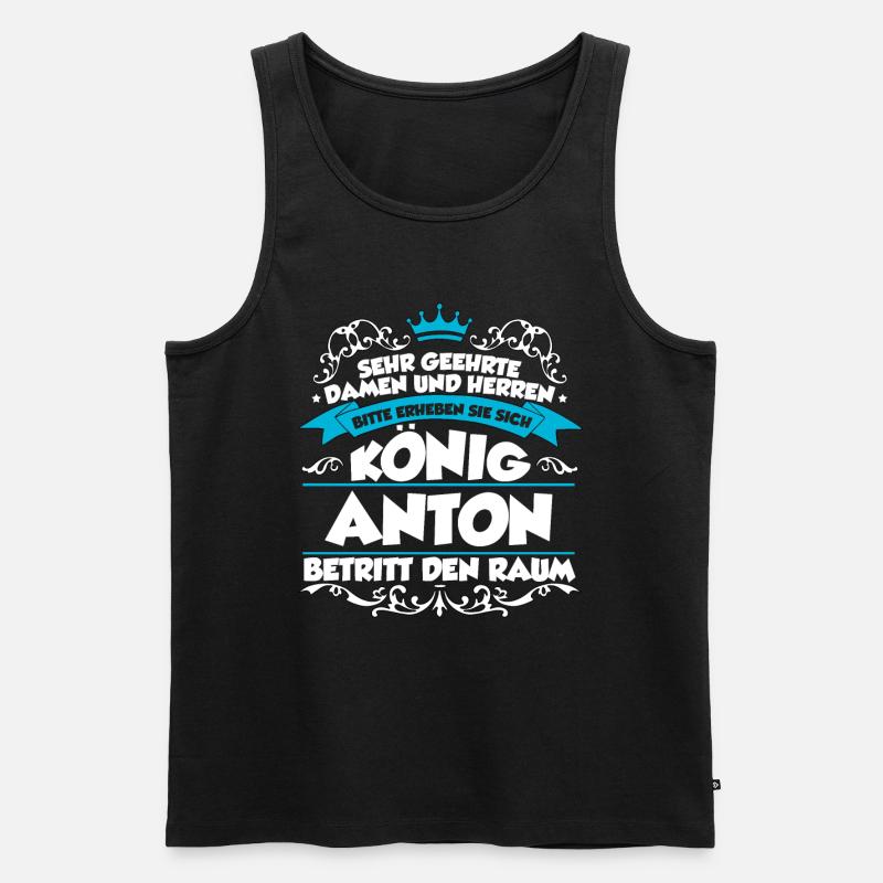 Anton Name Design - Männer Premium Bio Tank Top - Schwarz