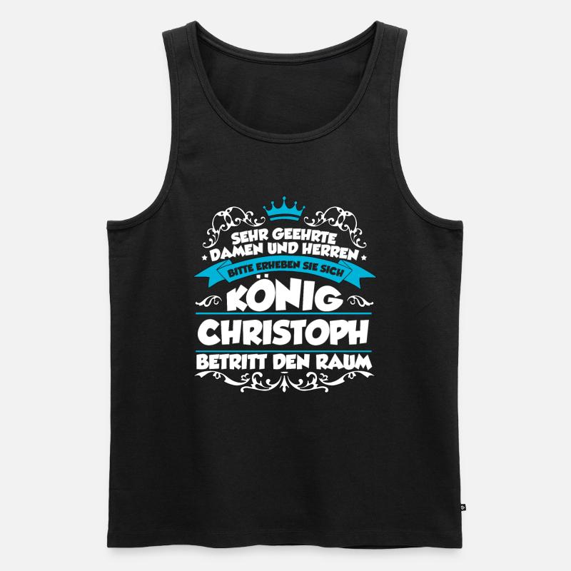 Christoph Name Design - Männer Premium Bio Tank Top - Schwarz