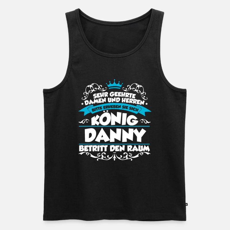 Danny Name Design - Männer Premium Bio Tank Top - Schwarz