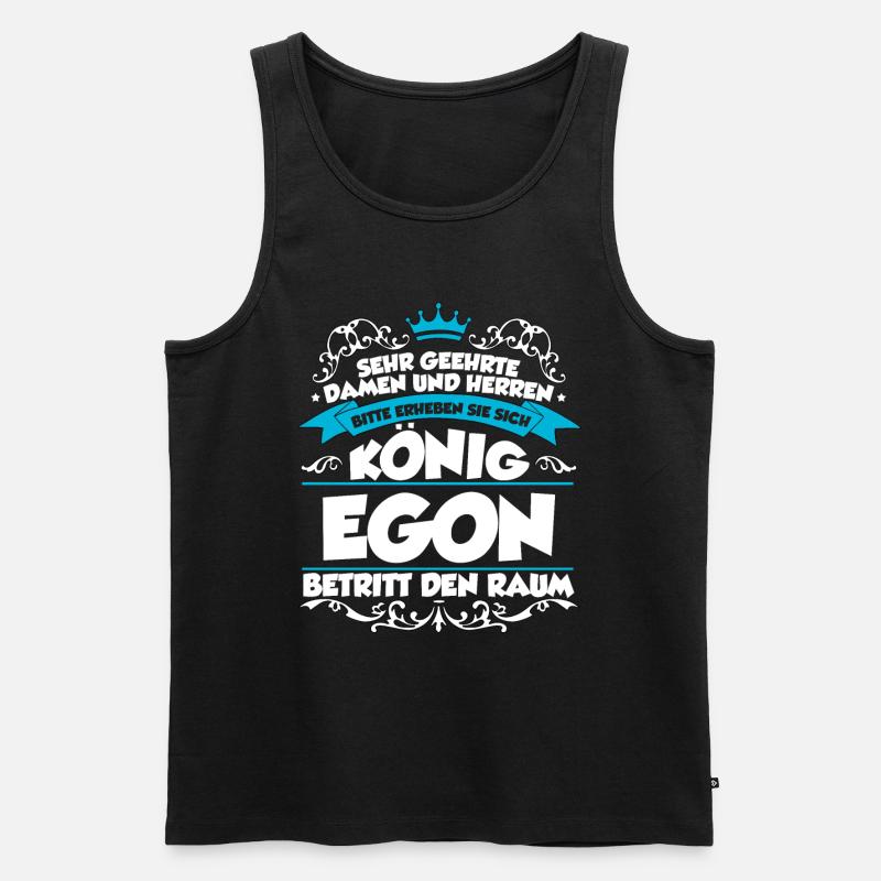 Egon Name Design - Männer Premium Bio Tank Top - Schwarz