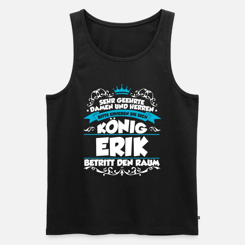 Erik Name Design - Männer Premium Bio Tank Top - Schwarz
