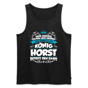 Horst Name Design - Männer Premium Bio Tank Top - Schwarz - Vorne - Michal (187cm)