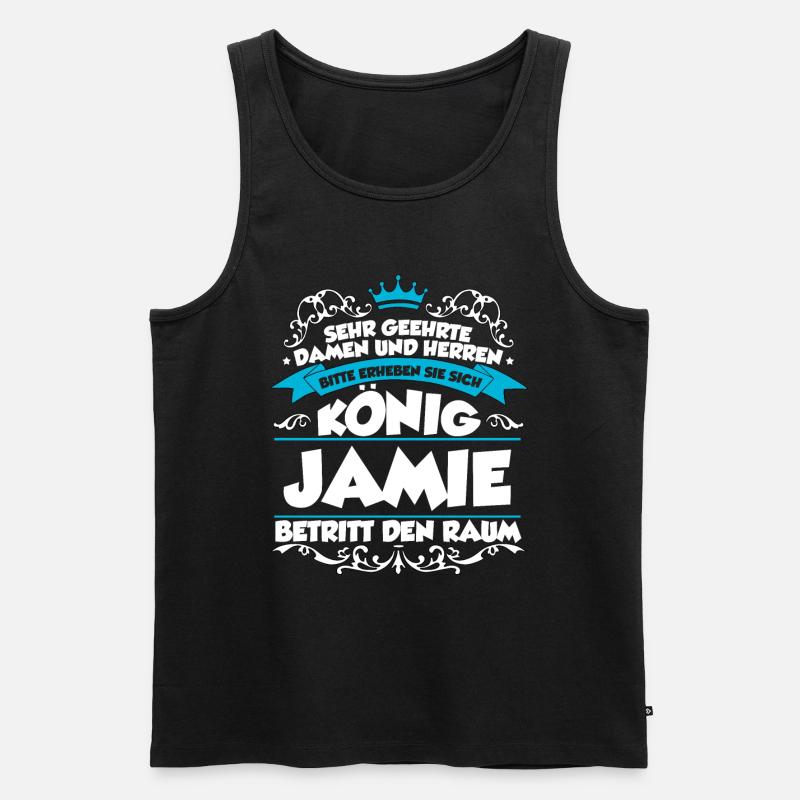 Jamie Name Design - Männer Premium Bio Tank Top - Schwarz