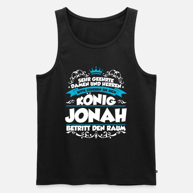 Jonah Name Design - Männer Premium Bio Tank Top - Schwarz