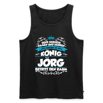 Jörg Name Design - Männer Premium Bio Tank Top - Schwarz - Vorne - AI Model Male 178 light (178cm)