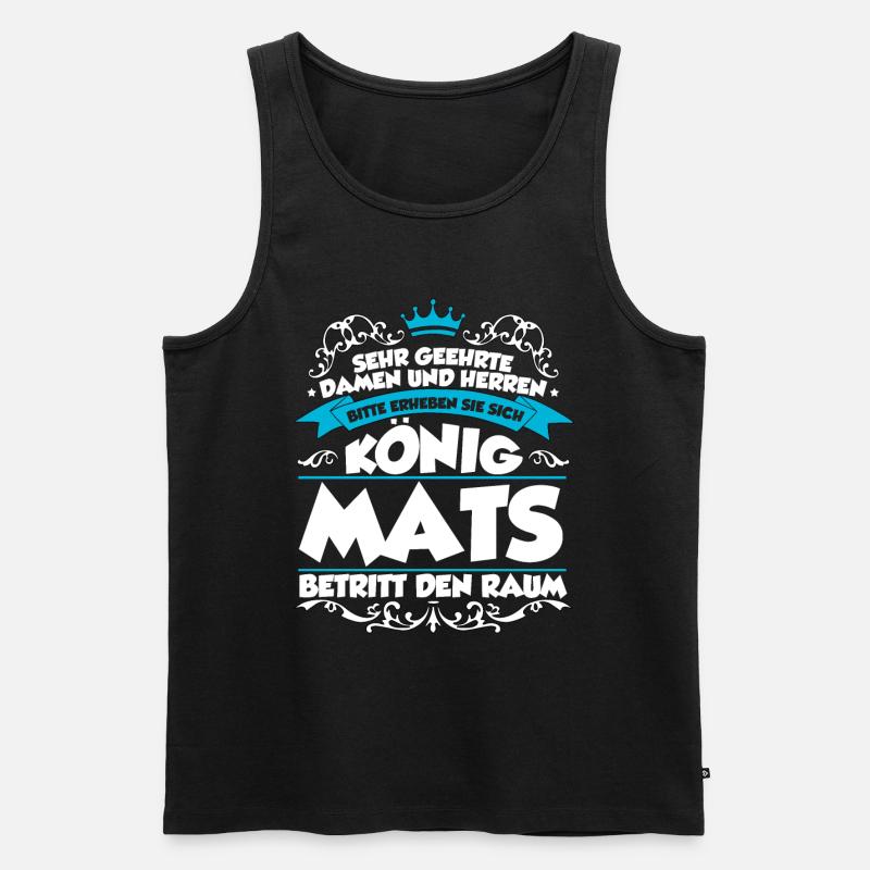 Mats Name Design - Männer Premium Bio Tank Top - Schwarz