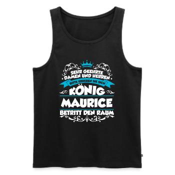 Maurice Name Design - Männer Premium Bio Tank Top - Schwarz - Vorne - Michal (187cm)