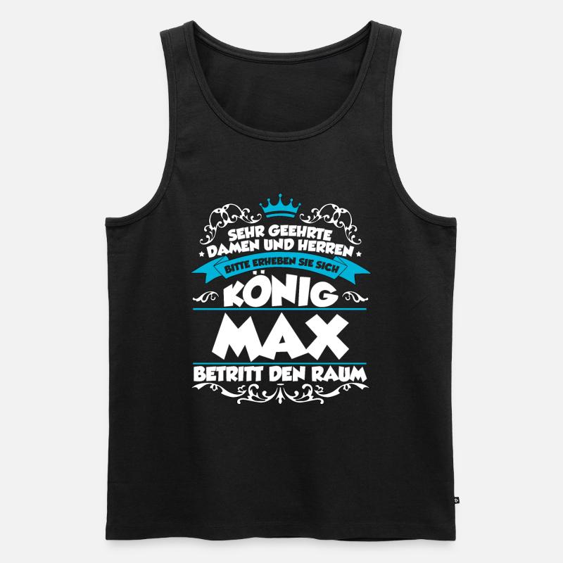 Max Name Design - Männer Premium Bio Tank Top - Schwarz