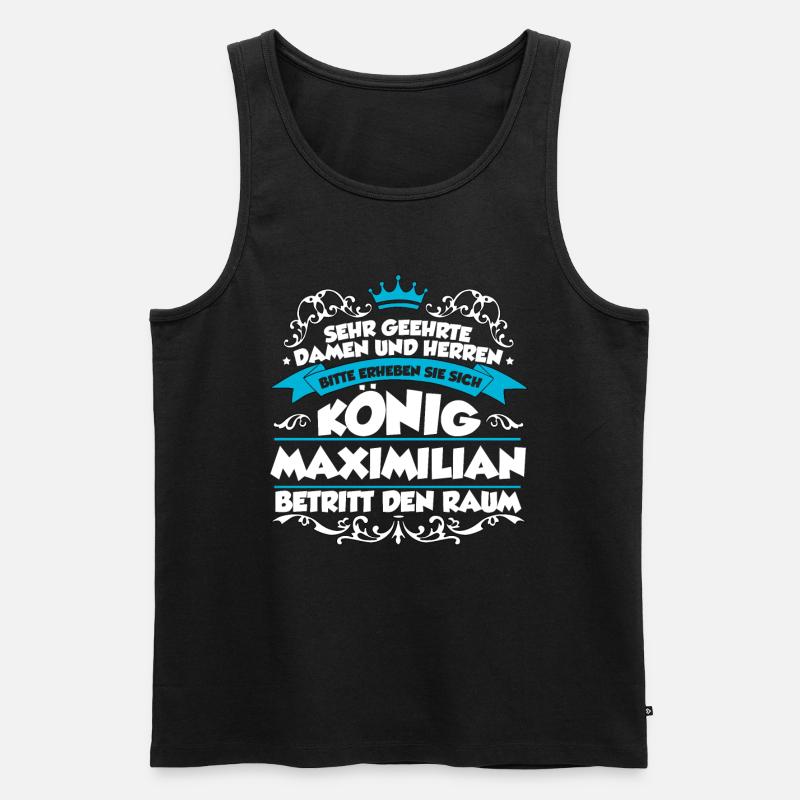 Maximilian Name Design - Männer Premium Bio Tank Top - Schwarz