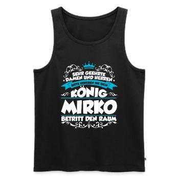 Mirko Name Design - Männer Premium Bio Tank Top - Schwarz - Vorne - Michal (187cm)