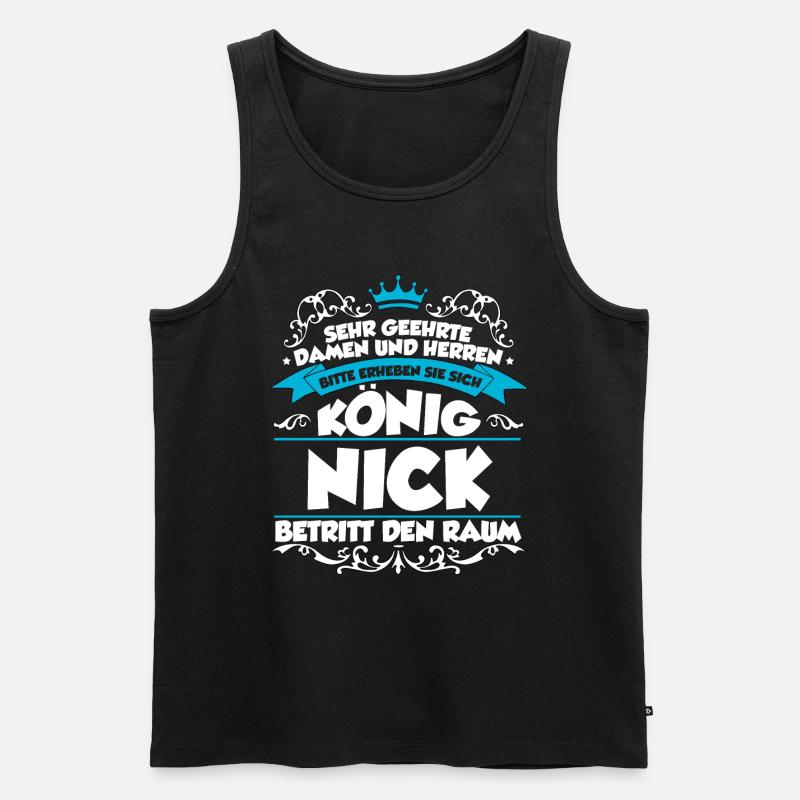 Nick Name Design - Männer Premium Bio Tank Top - Schwarz