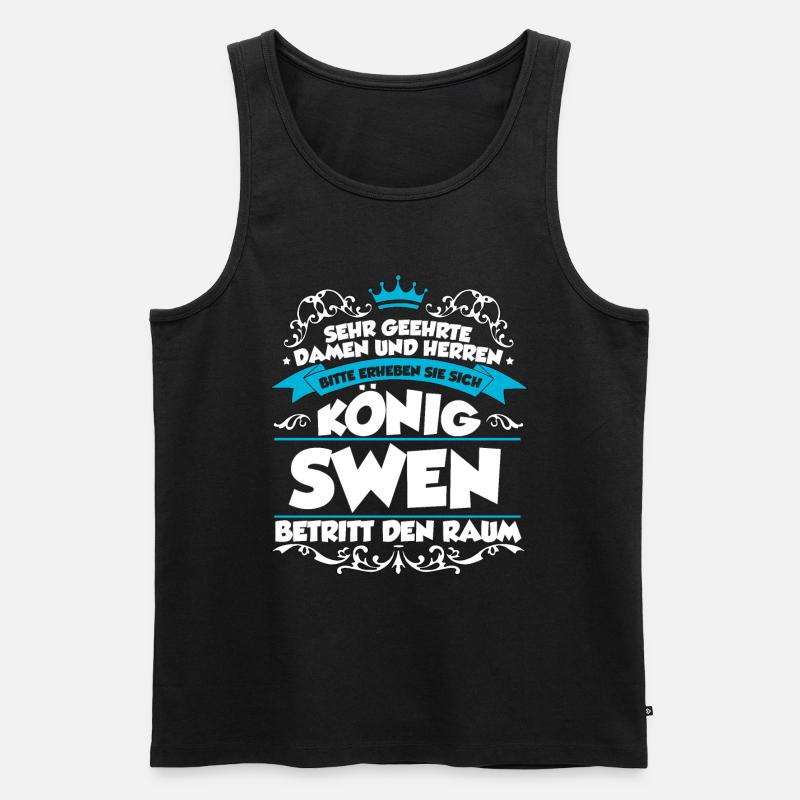 Swen Name Design - Männer Premium Bio Tank Top - Schwarz