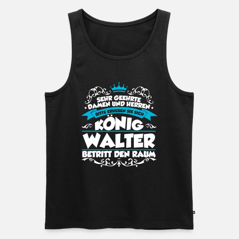 Walter Name Design - Männer Premium Bio Tank Top - Schwarz