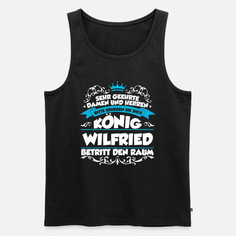 Wilfried Name Design - Männer Premium Bio Tank Top - Schwarz