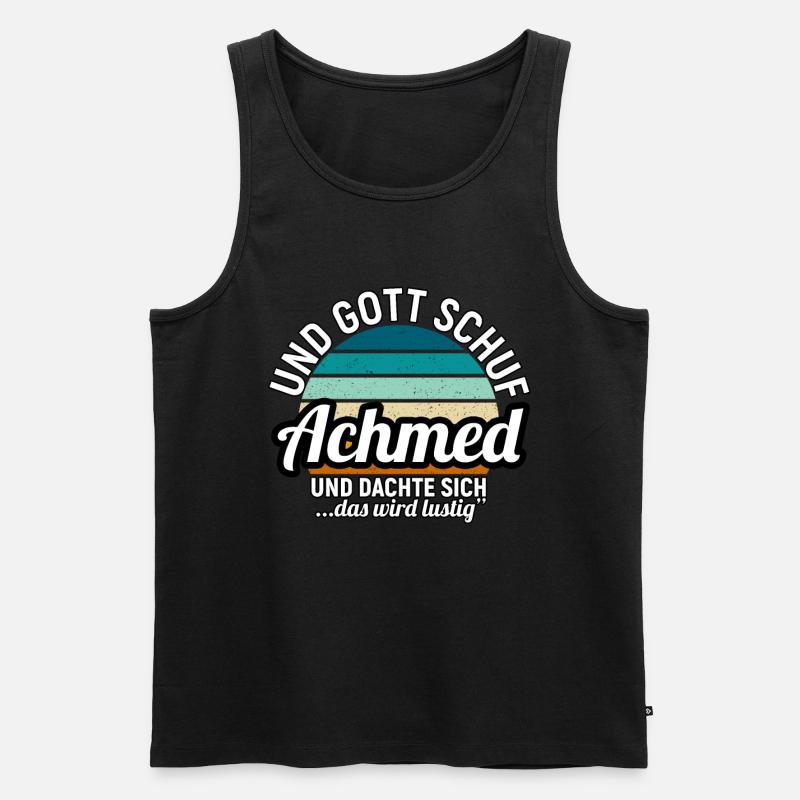 Achmed - Männer Premium Bio Tank Top - Schwarz