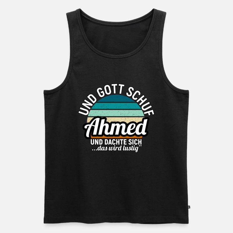 Albert - Männer Premium Bio Tank Top - Schwarz