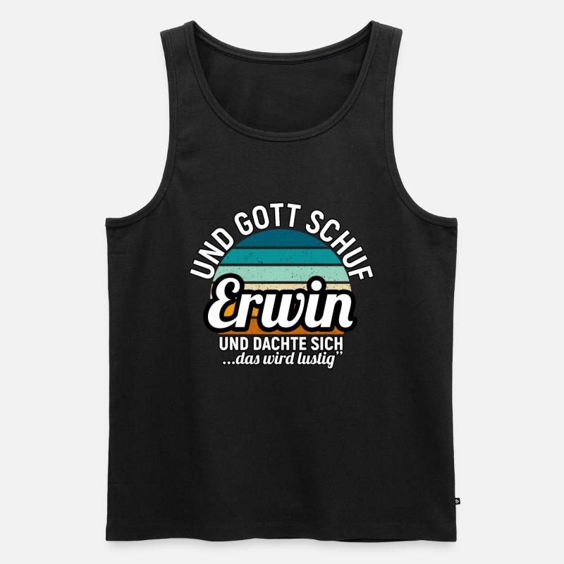 Ewald - Männer Premium Bio Tank Top - Schwarz