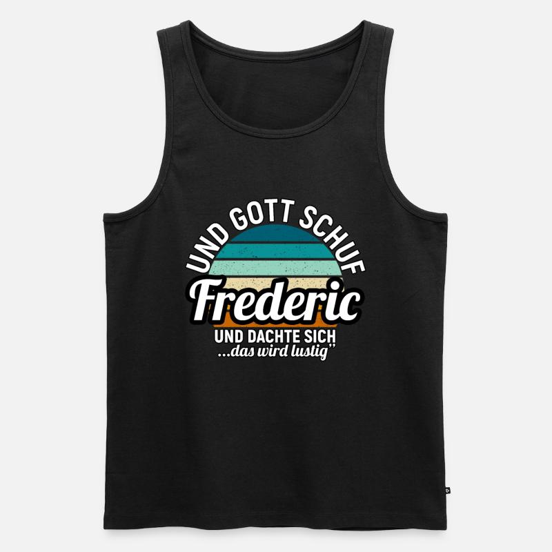 Frederic - Männer Premium Bio Tank Top - Schwarz