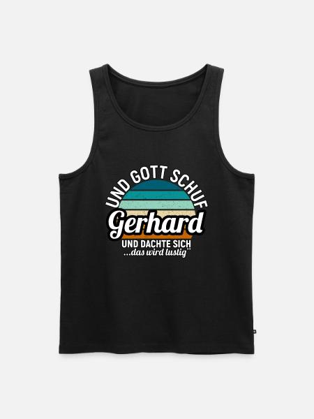 Gerhard - Männer Premium Bio Tank Top - Schwarz