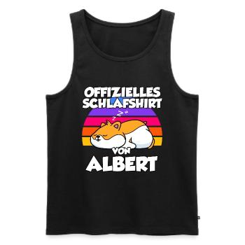 Offizielles Schlafshirt Von Albert - Männer Premium Bio Tank Top - Schwarz - Vorne - Michal (187cm)